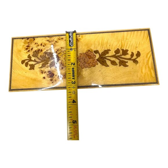 Italian Artisan Shadow Of Your Smile Musical Keepsake Box Marquetry 8" READ - Picture 8 of 14